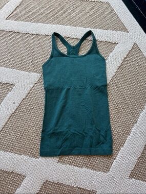 lululemon ebb to street Forest Green Racerback Tank